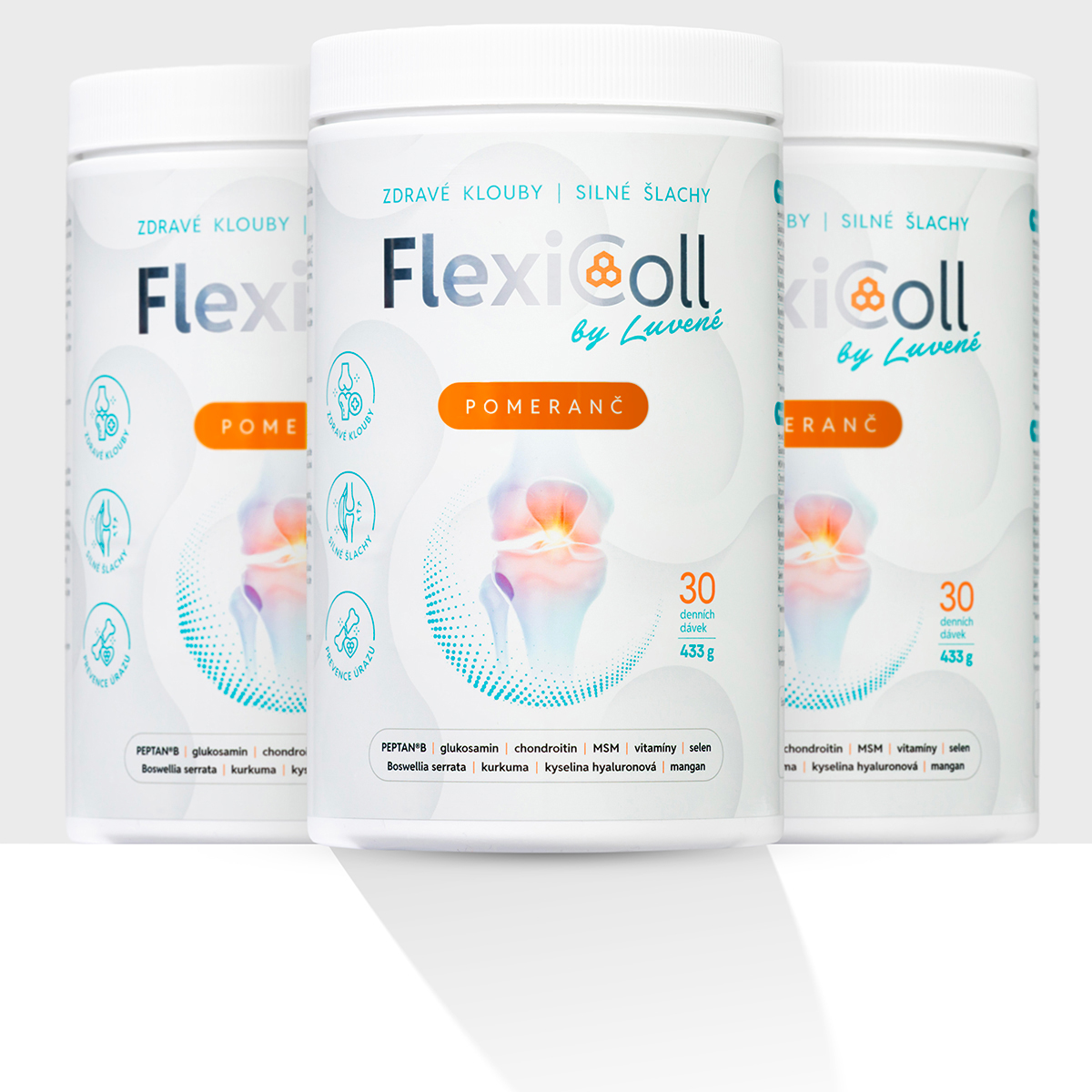 Levně Kloubní výživa FlexiColl pomeranč - balení 3 kusů
