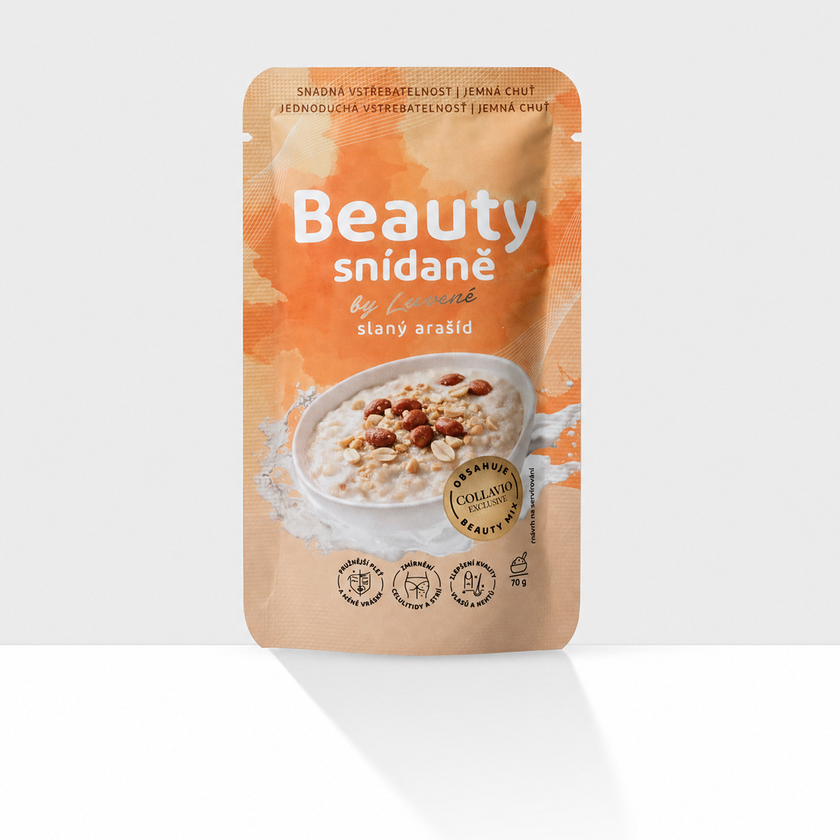 Beauty snídaně s kolagenem slaný arašíd - balení 5 kusů