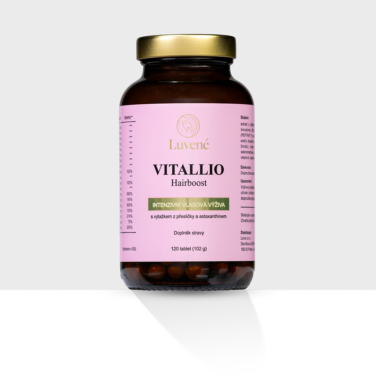 Levně Luvené Vlasová výživa Vitallio Hairboost 120 tablet