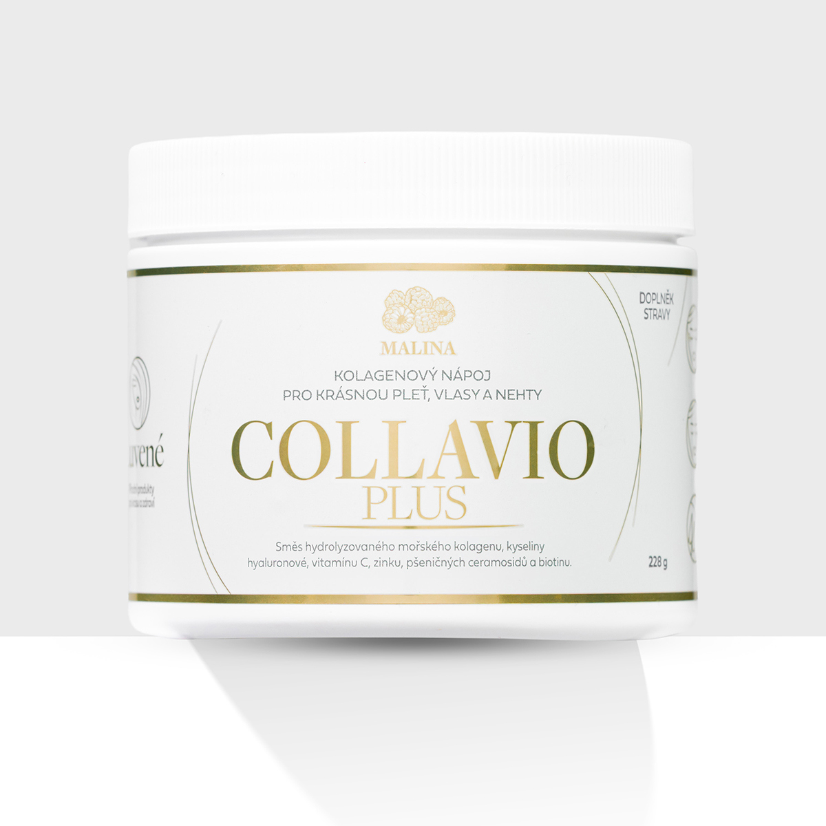 Levně Luvené Kolagen drink Collavio Plus malina 228 g