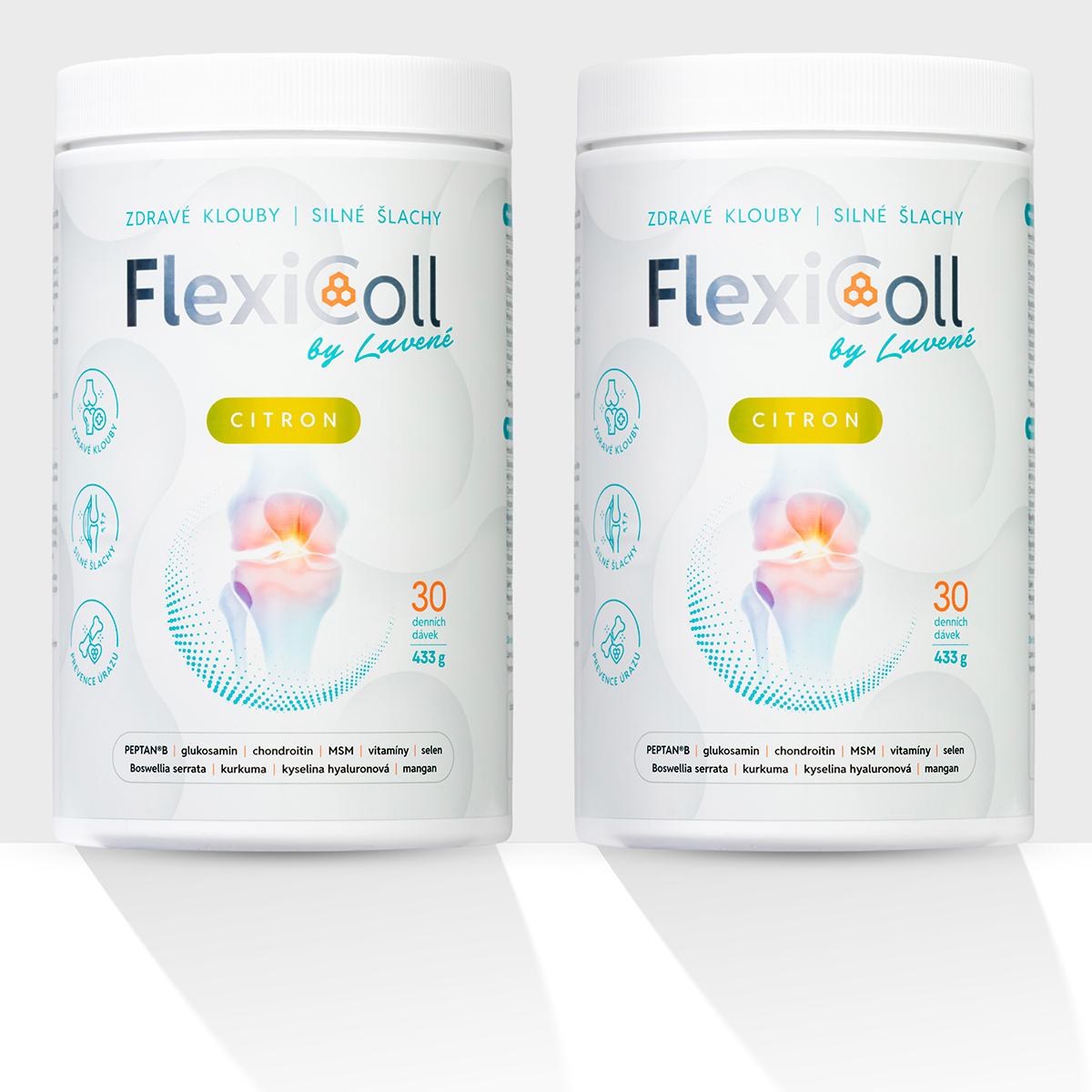 Levně Kloubní výživa FlexiColl citron - balení 2 kusů