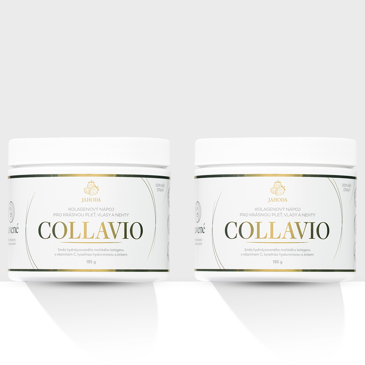 Levně Luvené Kolagen drink Collavio jahoda 2x195 g