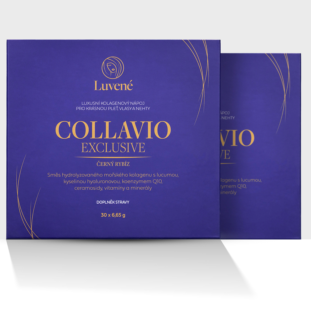 Levně Luvené Kolagen drink Collavio Exclusive černý rybíz 2x30 sáčků
