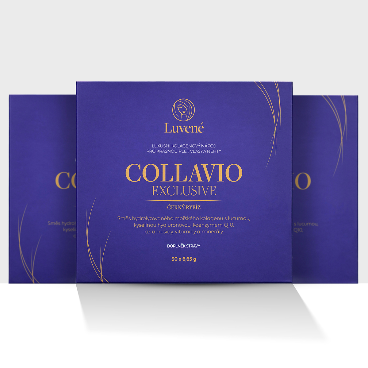 Levně Luvené Kolagen drink Collavio Exclusive černý rybíz 3x30 sáčků